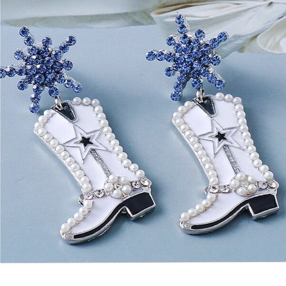 Dallas Cowboys Boot Earrings 💙